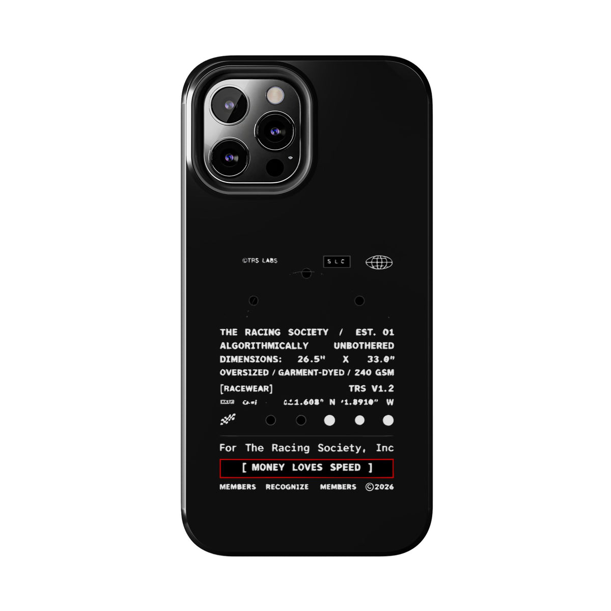 Money Loves Speed Spec — iPhone Tough Case