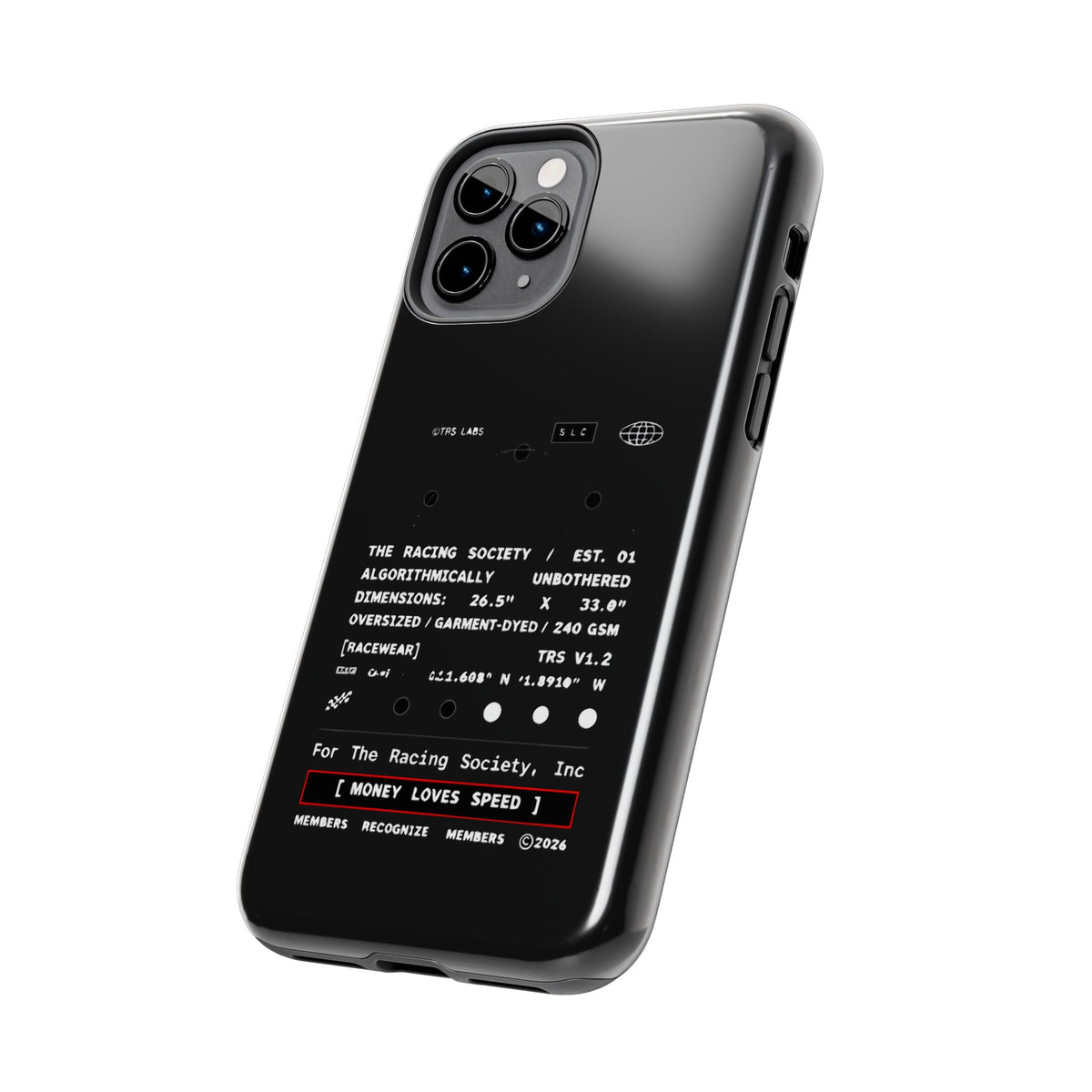 Money Loves Speed Spec — iPhone Tough Case