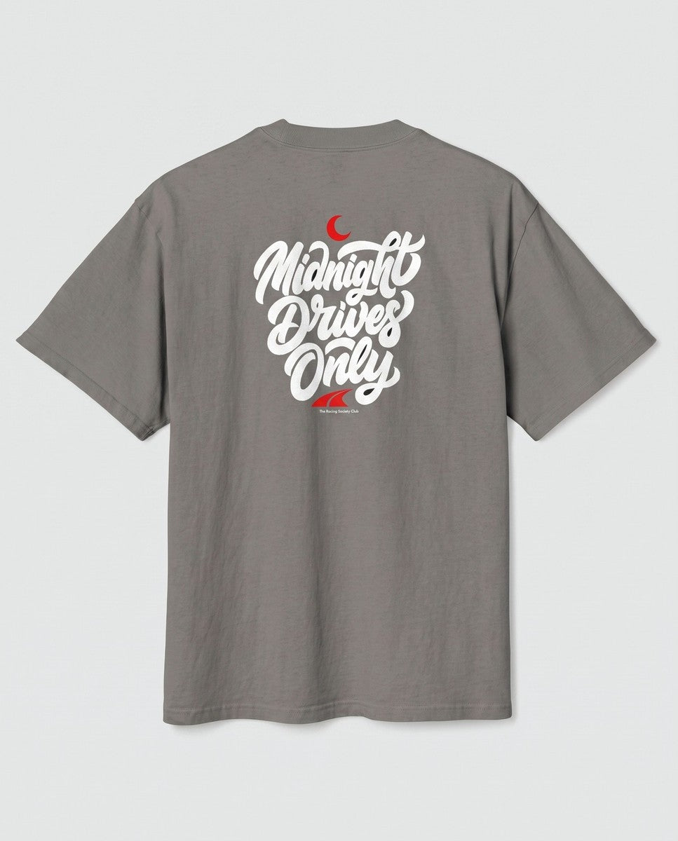 Midnight Drives Only — back flat, Faded Grey