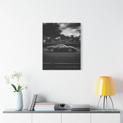 Pan Shot car canvas wall art — canvas close-up, The Racing Society
