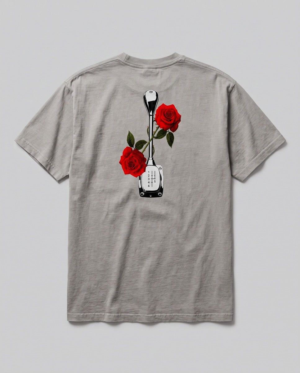 Roses & Redline — back flat, Faded Grey
