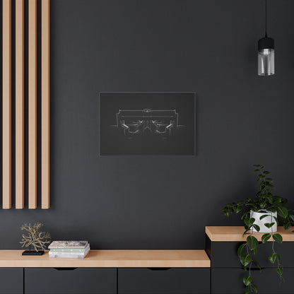 The Wing car canvas wall art — canvas scale view, The Racing Society