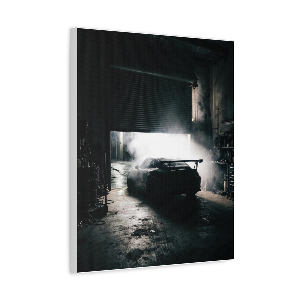 Bay Door car canvas wall art — canvas on wall detail, The Racing Society