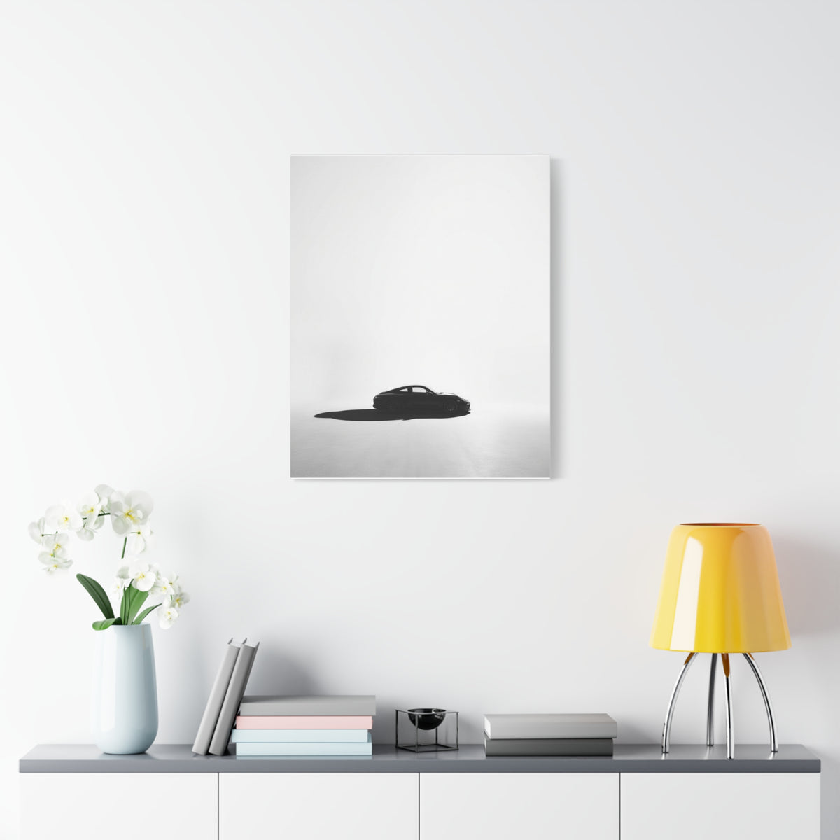 White Room car canvas wall art — canvas close-up, The Racing Society