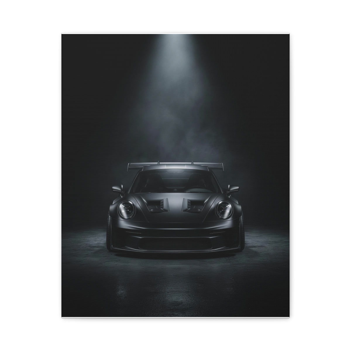 Blackout Beam car canvas wall art — matte canvas front view, The Racing Society