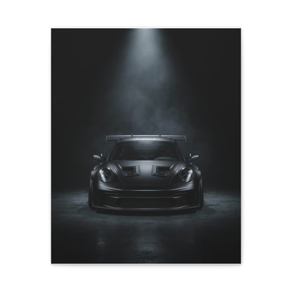 Blackout Beam car canvas wall art — matte canvas front view, The Racing Society