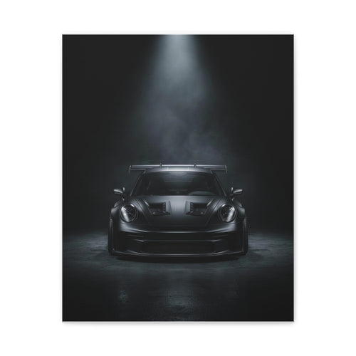 Blackout Beam car canvas wall art — matte canvas front view, The Racing Society