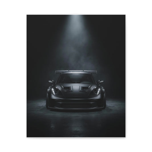Blackout Beam car canvas wall art — matte canvas front view, The Racing Society