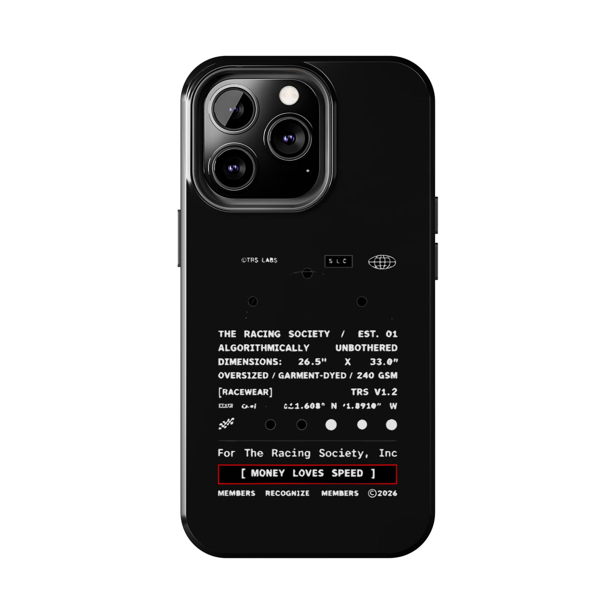 Money Loves Speed Spec — iPhone Tough Case