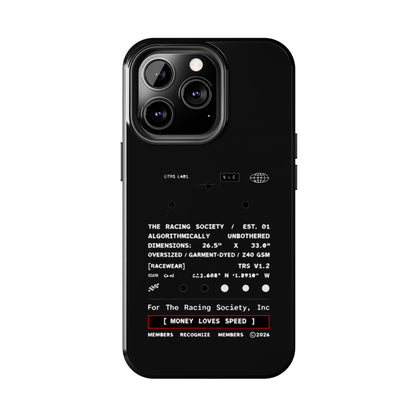 Money Loves Speed Spec — iPhone Tough Case
