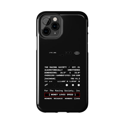 Money Loves Speed Spec — iPhone Tough Case