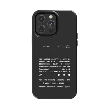 Money Loves Speed Spec — iPhone Tough Case