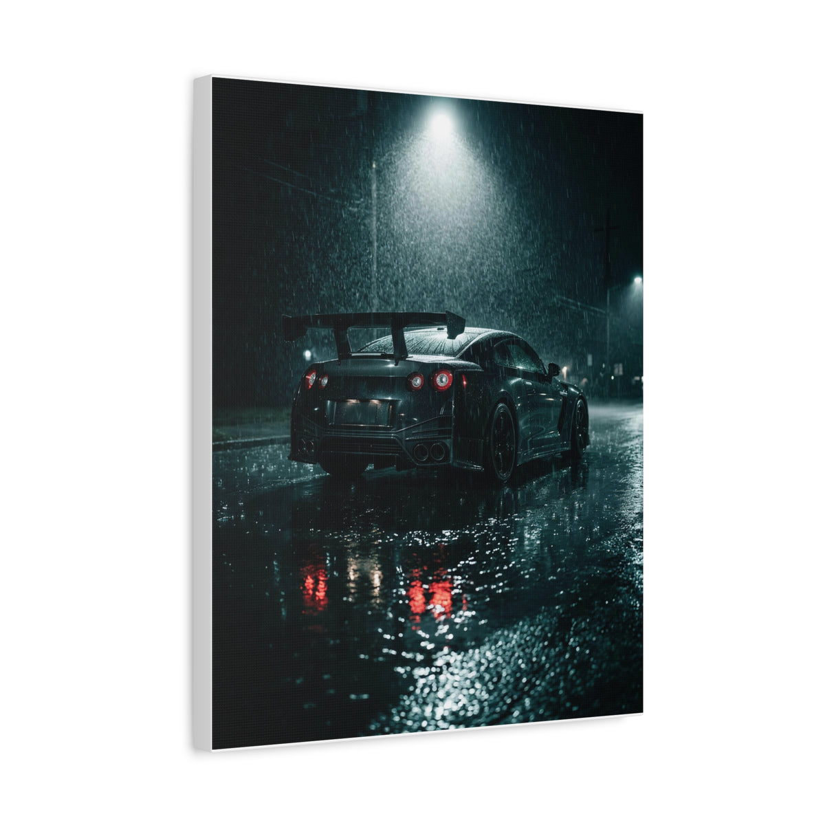 Rain Session car canvas wall art — canvas on wall detail, The Racing Society