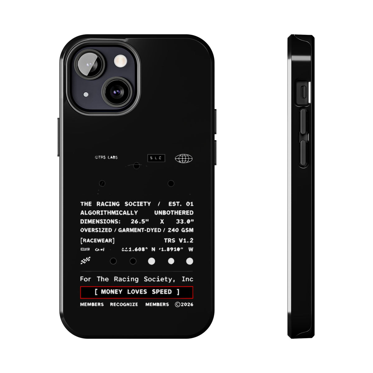 Money Loves Speed Spec — iPhone Tough Case