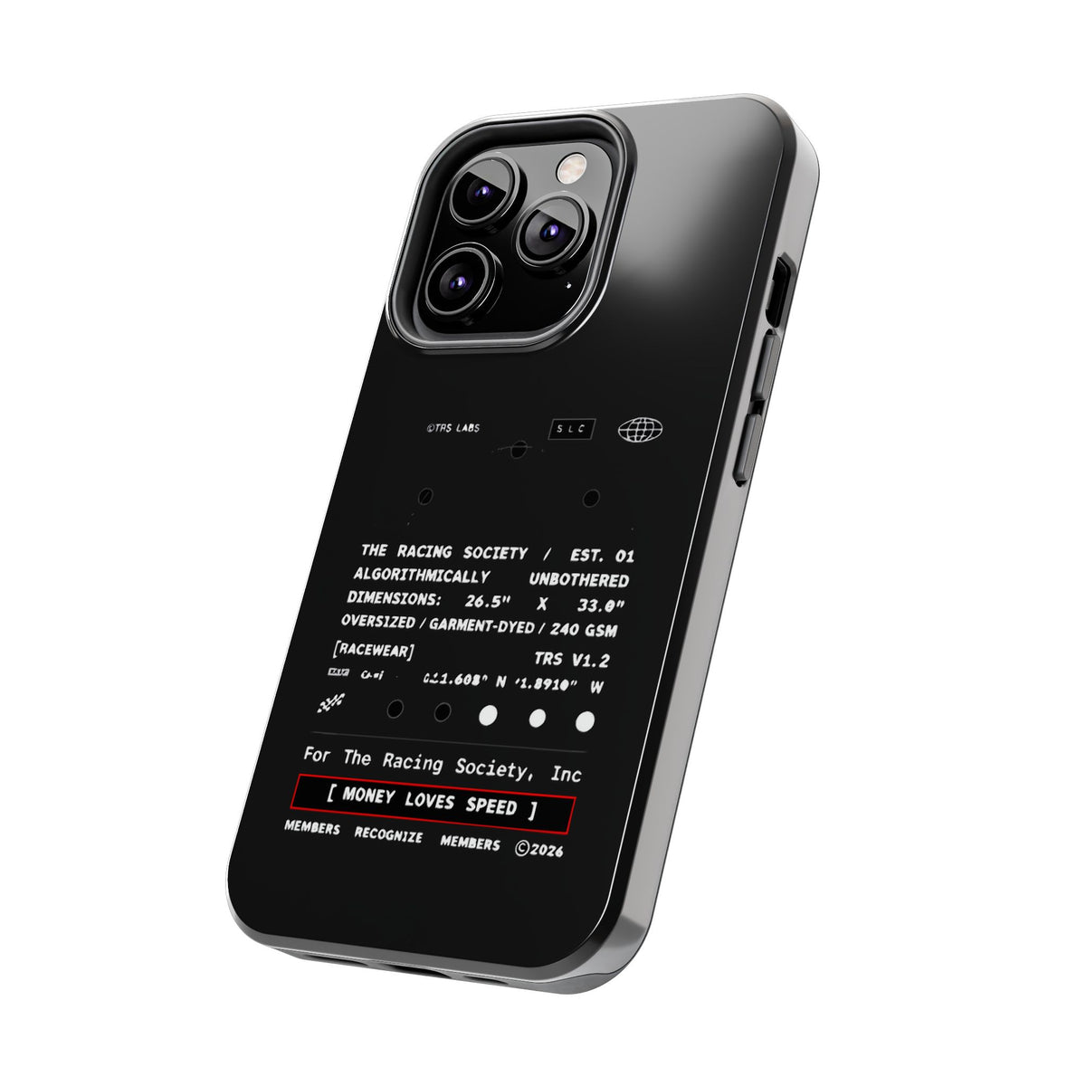 Money Loves Speed Spec — iPhone Tough Case