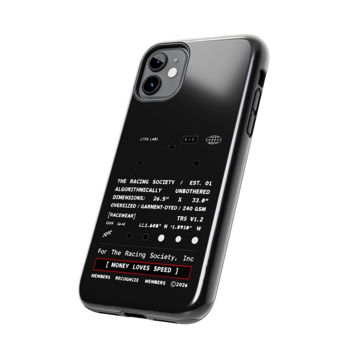 Money Loves Speed Spec — iPhone Tough Case
