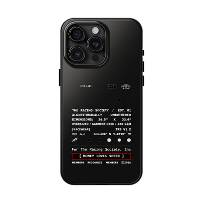 Money Loves Speed Spec — iPhone Tough Case