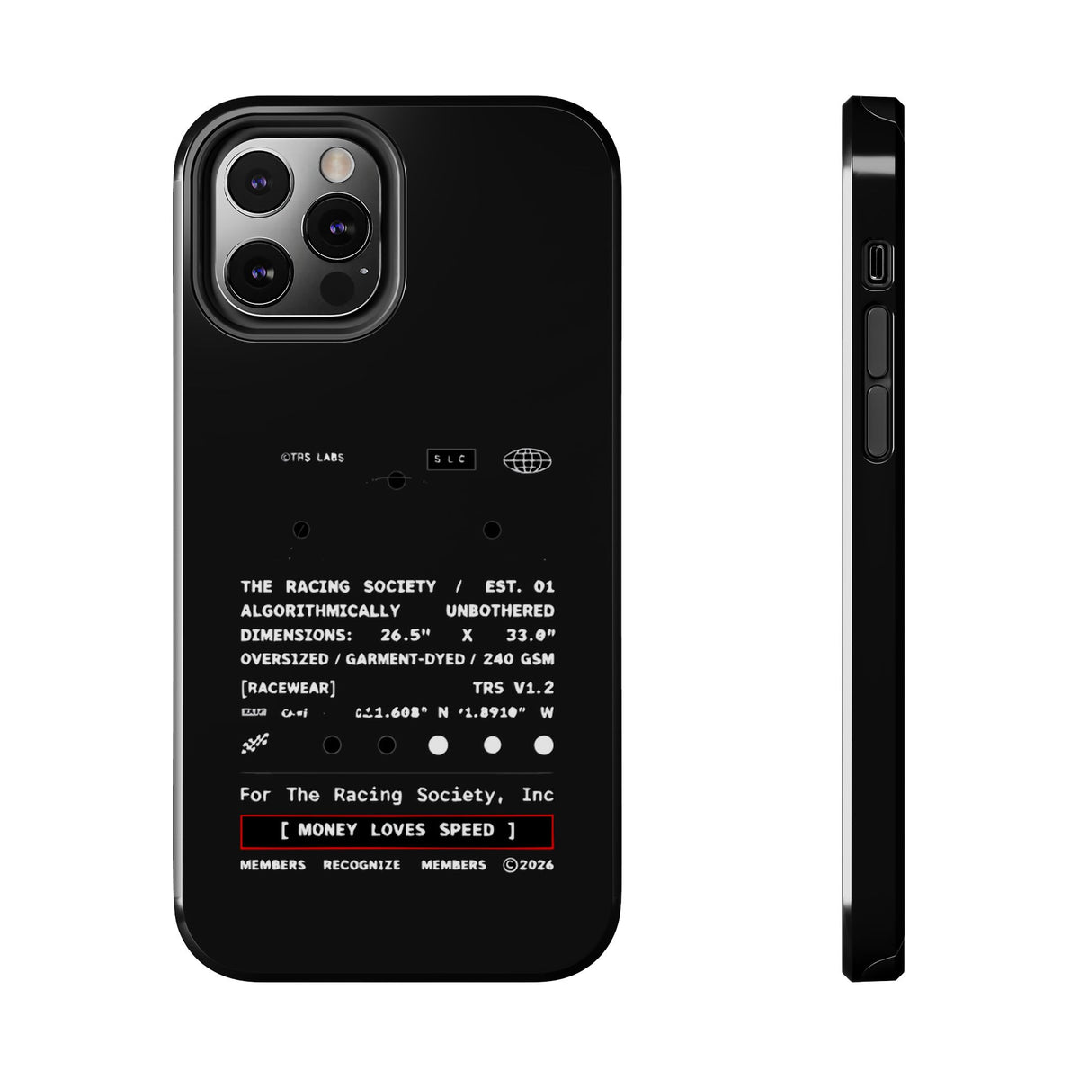 Money Loves Speed Spec — iPhone Tough Case