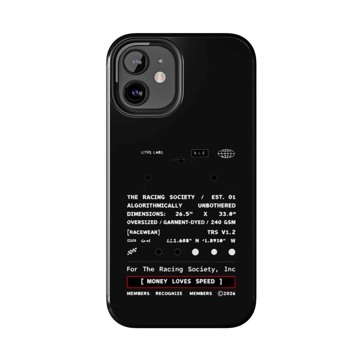 Money Loves Speed Spec — iPhone Tough Case