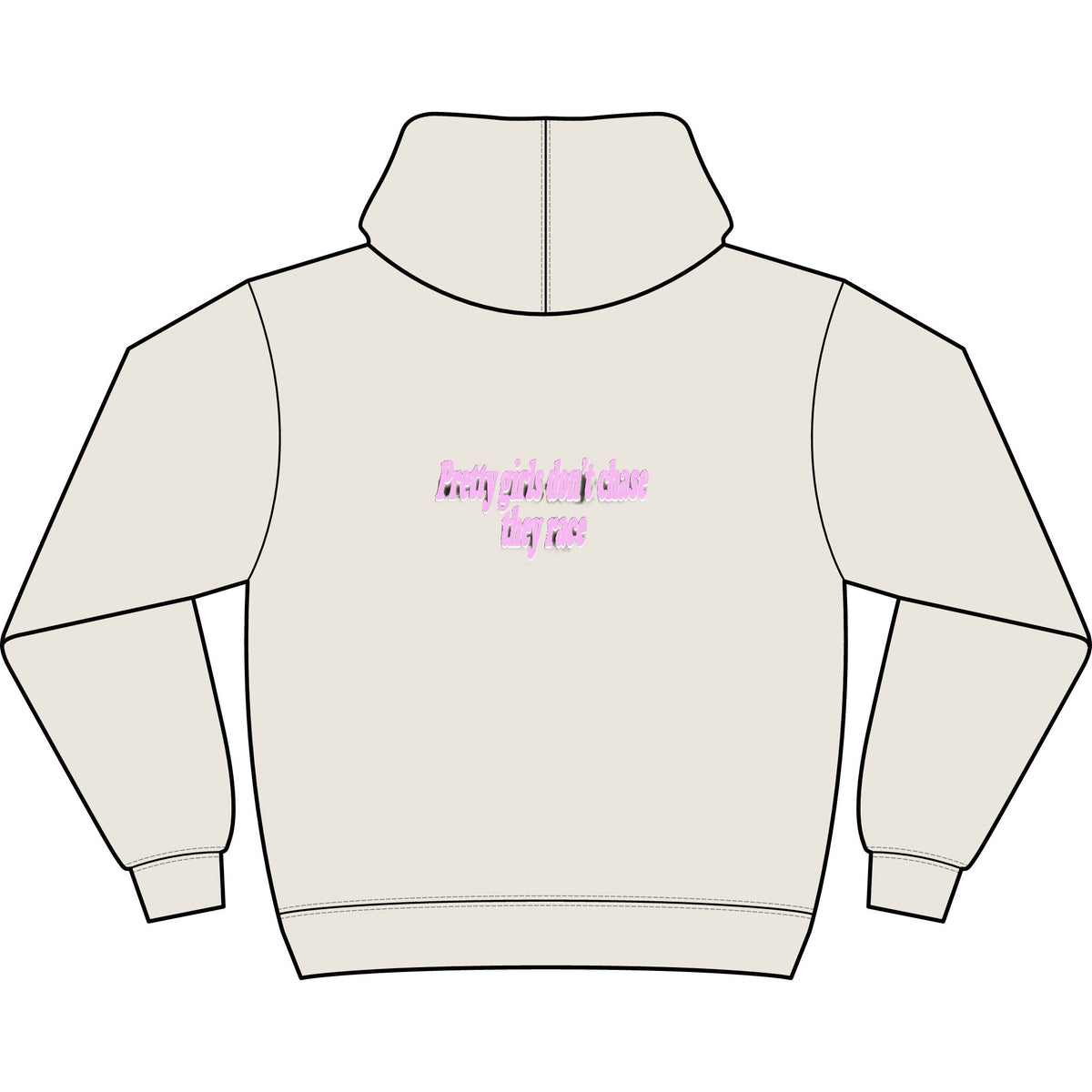 Pretty Girls Don't Chase They Race — Box Hoodie