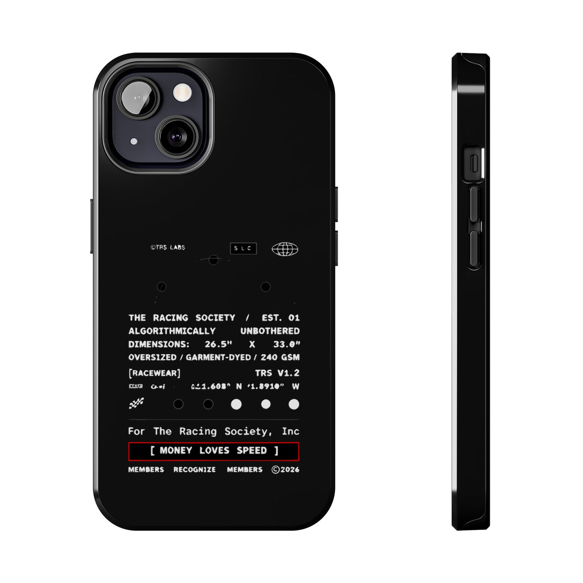 Money Loves Speed Spec — iPhone Tough Case