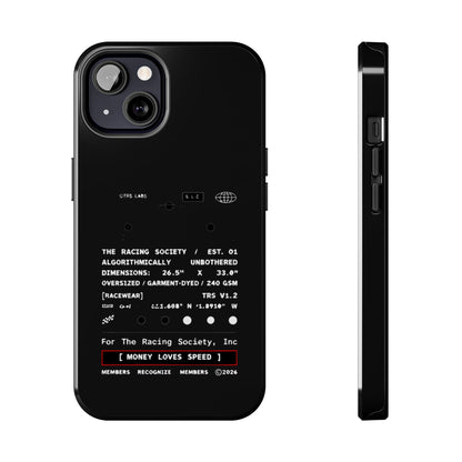 Money Loves Speed Spec — iPhone Tough Case