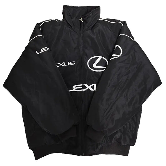 Shop the Lexus Vintage Racing Jacket – retro motorsport streetwear style with premium embroidery, unisex fit, and bold Lexus racing design.