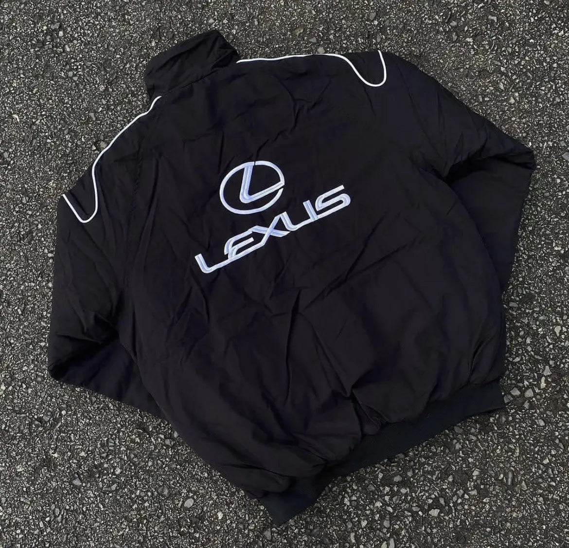 Lexus Racing Jacket – Vintage Racing Jacket with black design, premium embroidery, and retro motorsport style