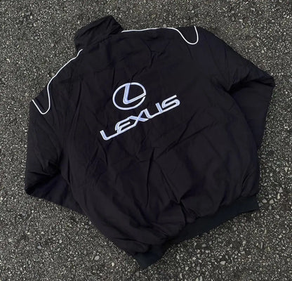 Lexus Racing Jacket – Vintage Racing Jacket with black design, premium embroidery, and retro motorsport style
