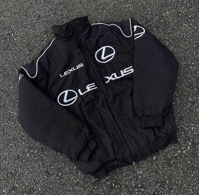Lexus Racing Jacket – Vintage Racing Jacket with black design, premium embroidery, and retro motorsport style