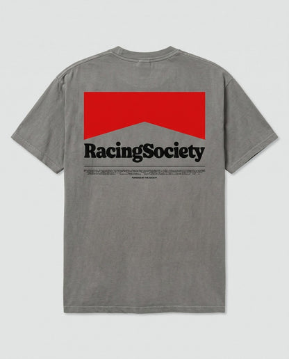 Racing Society Box Logo — back flat, Faded Grey