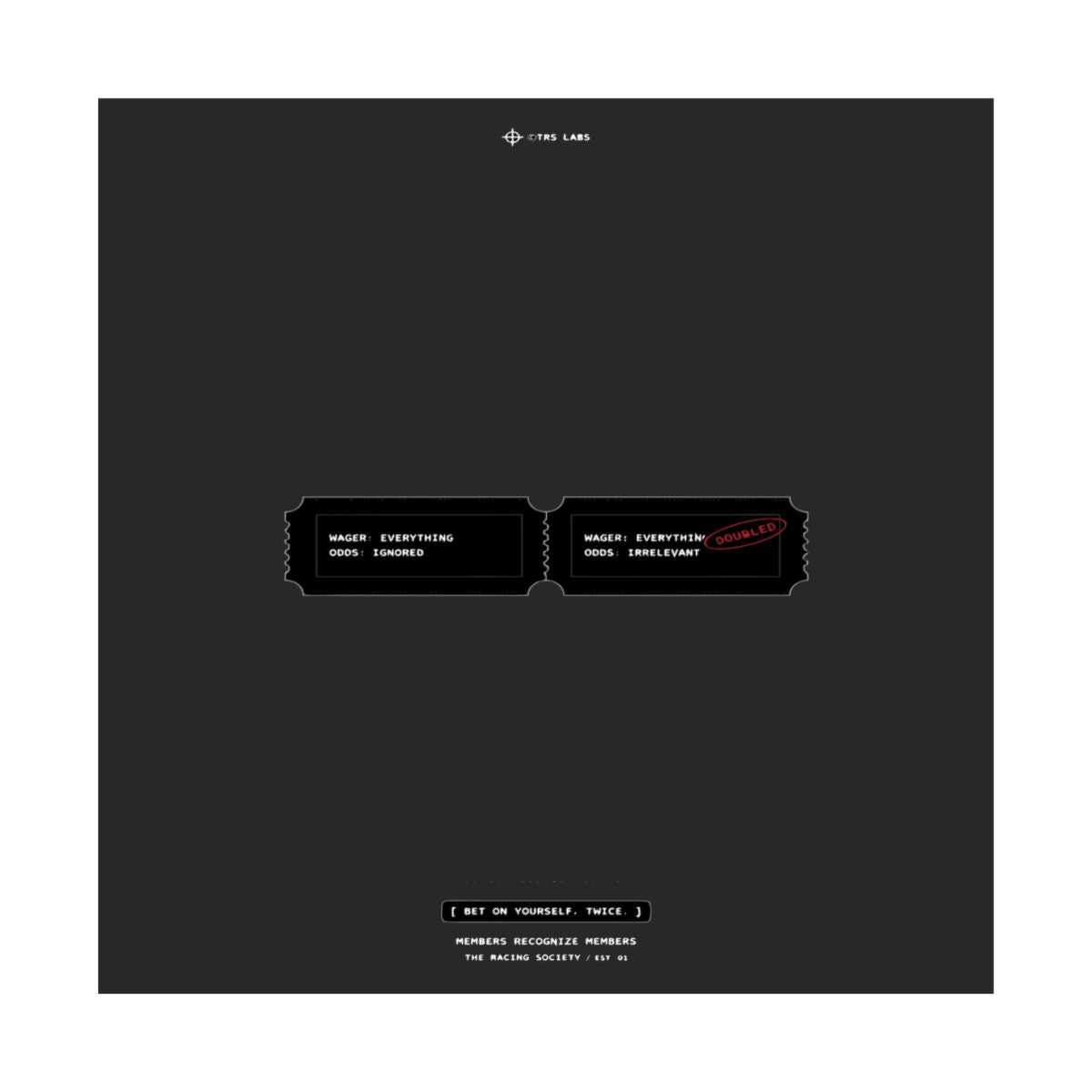 Bet On Yourself. Twice. — art print in situ