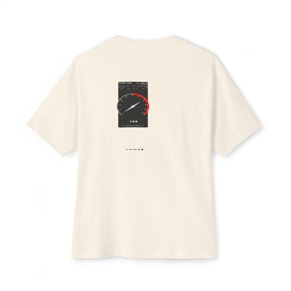 Built After Midnight oversized boxy tee — back print, Natural