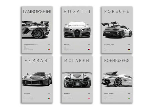 Supercar Poster Wall Art