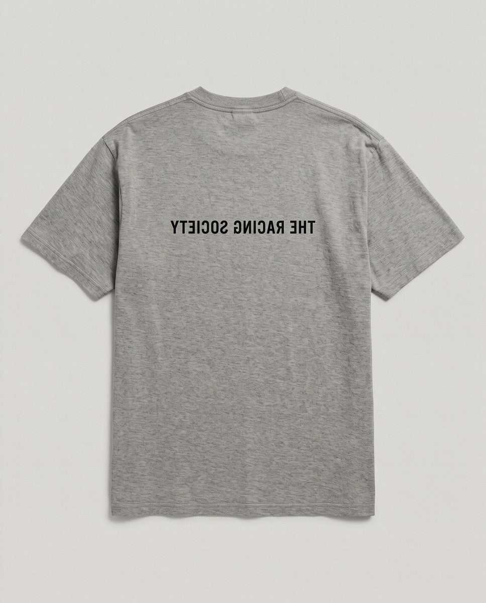 Reversed Wordmark — back flat, Faded Grey