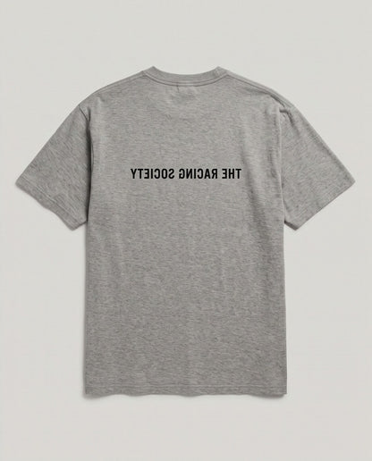 Reversed Wordmark — back flat, Faded Grey