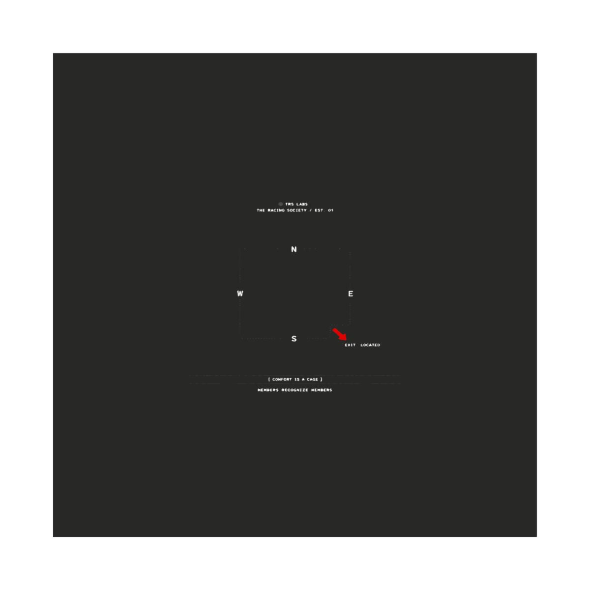 Comfort Is A Cage — art print in situ