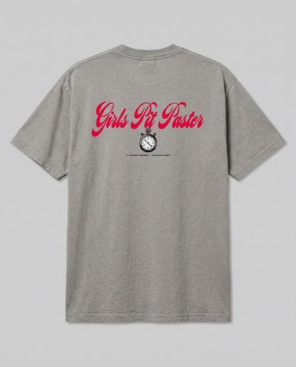 Girls Pit Faster — back flat, Faded Grey