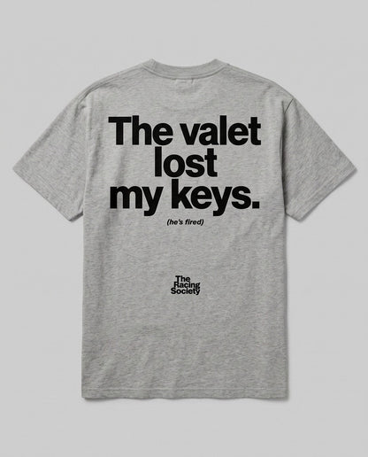 The Valet Lost My Keys — back flat, Faded Grey