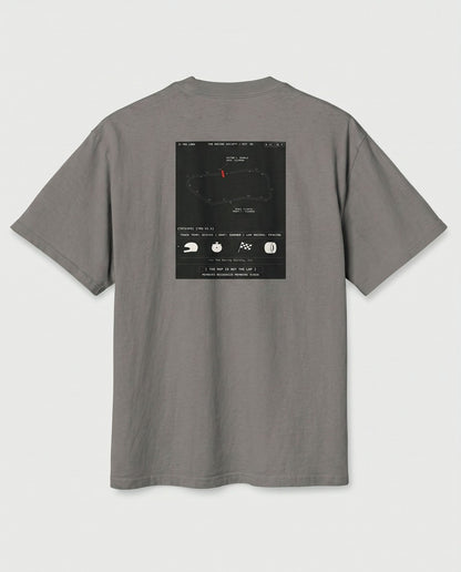 The Map Is Not The Lap — back flat, Faded Grey