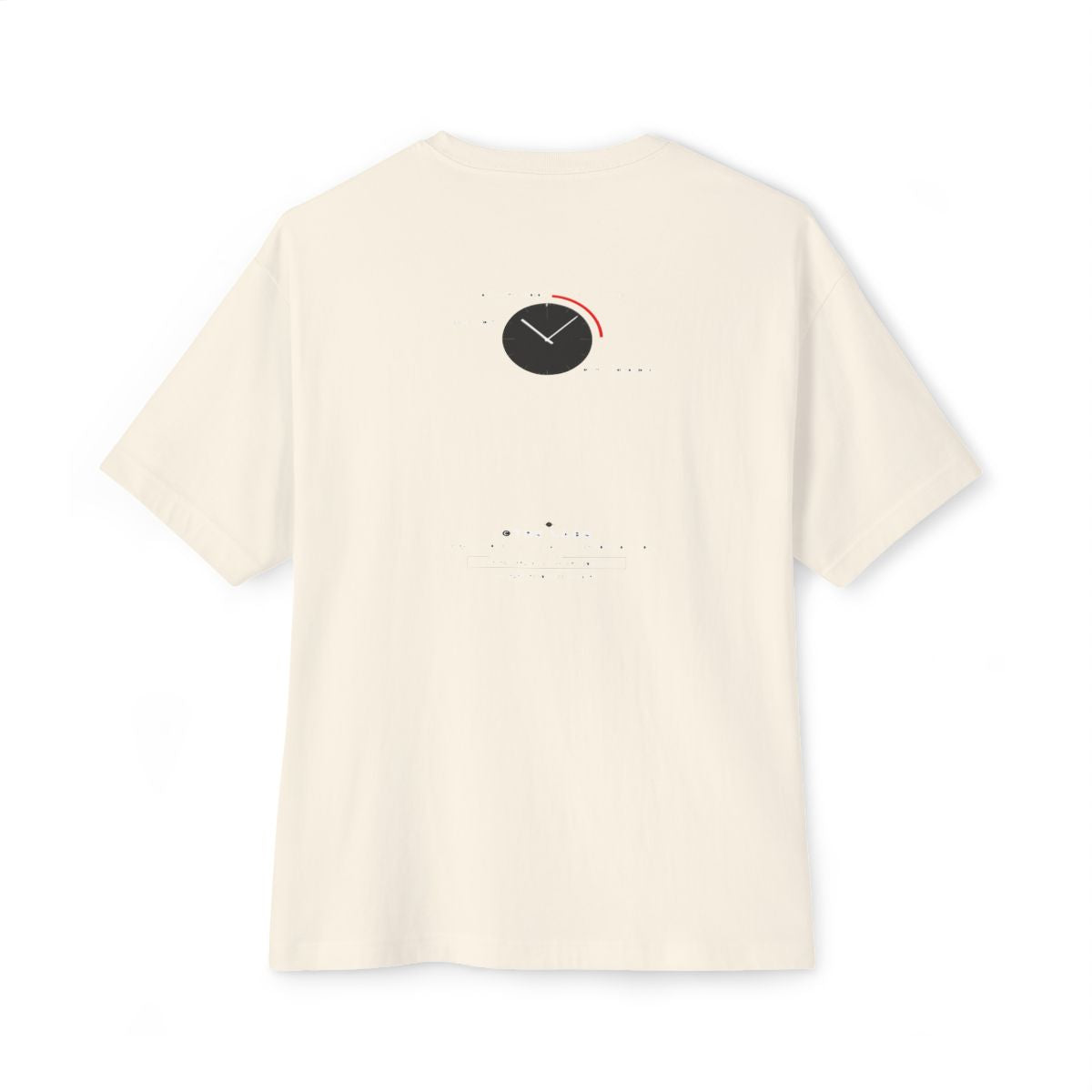 Empires Are Built After Midnight oversized boxy tee — back print, Natural