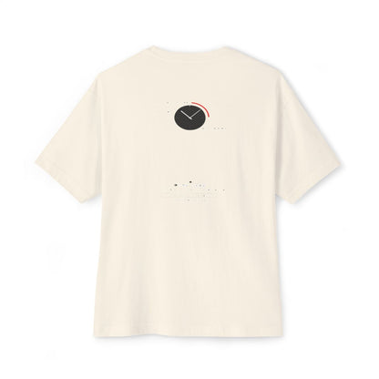 Empires Are Built After Midnight oversized boxy tee — back print, Natural