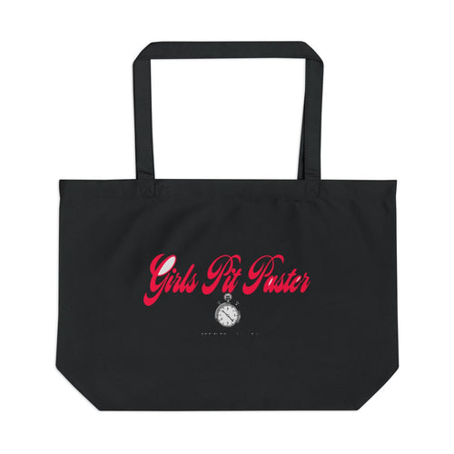 Girls Pit Faster large eco tote bag — Black