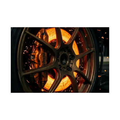 Glow Discs car poster — matte automotive wall art, flat