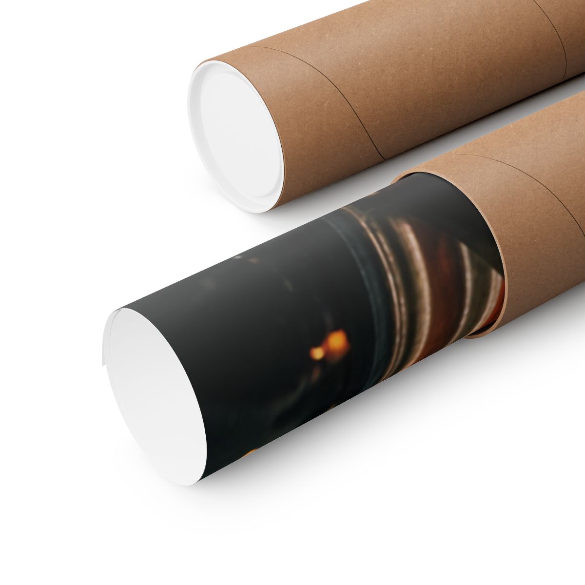 Glow Discs car poster — matte automotive wall art, rolled in tube