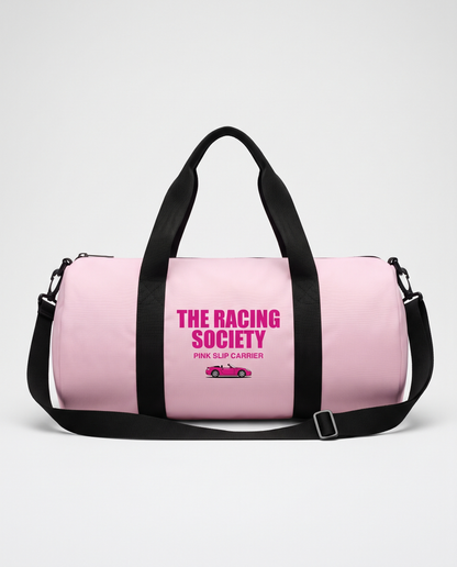Pink Slip Carrier gym bag — studio hero