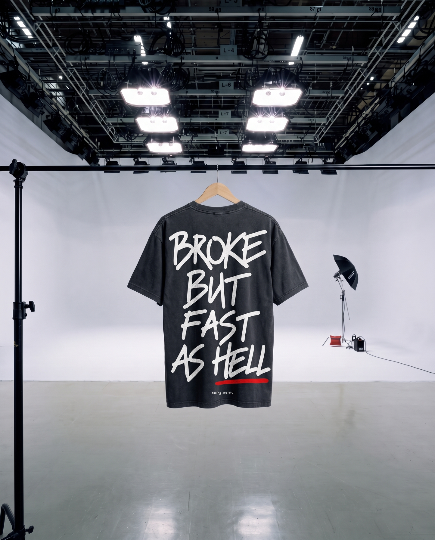 Broke But Fast As Hell — hanger