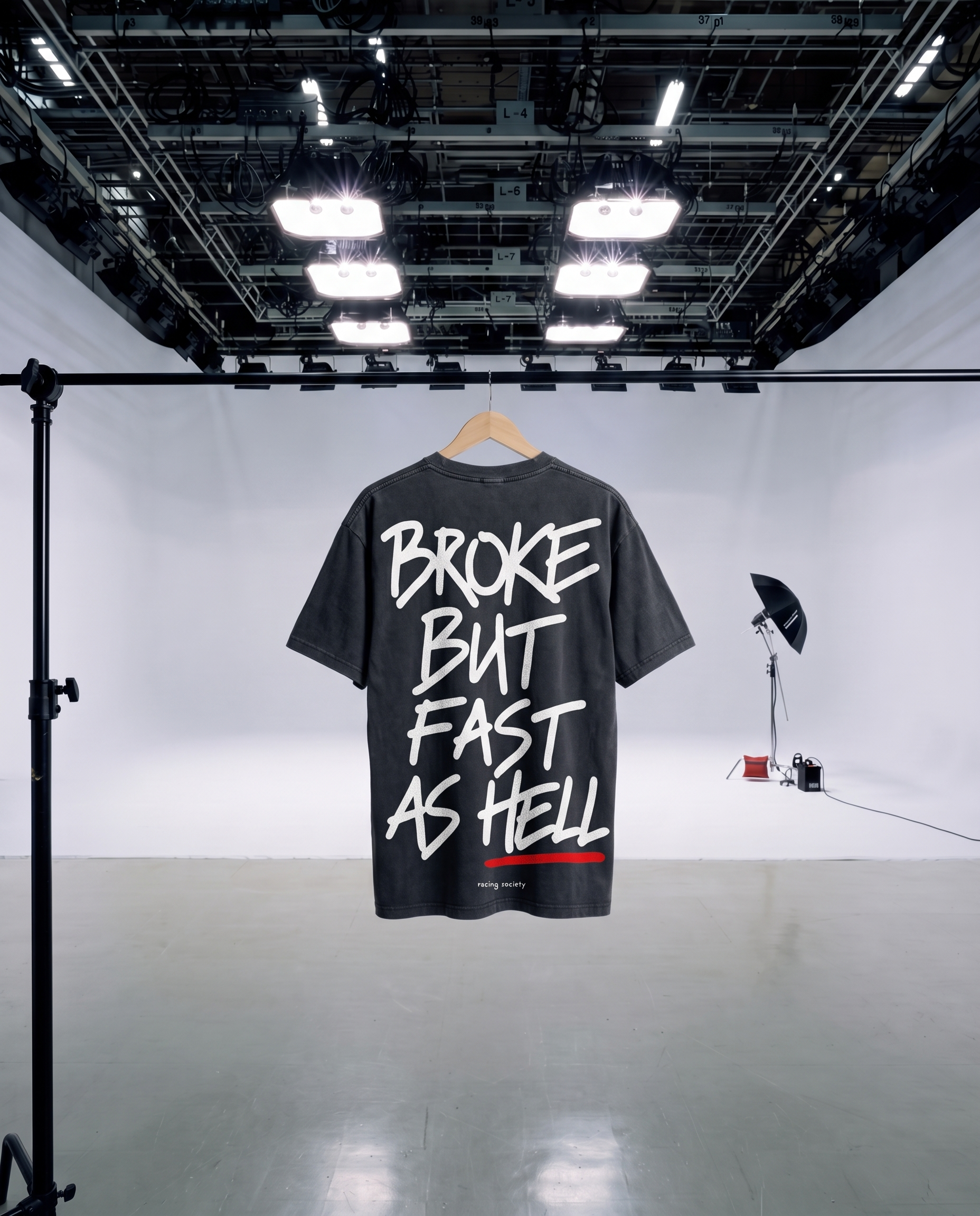 Broke But Fast As Hell — hanger