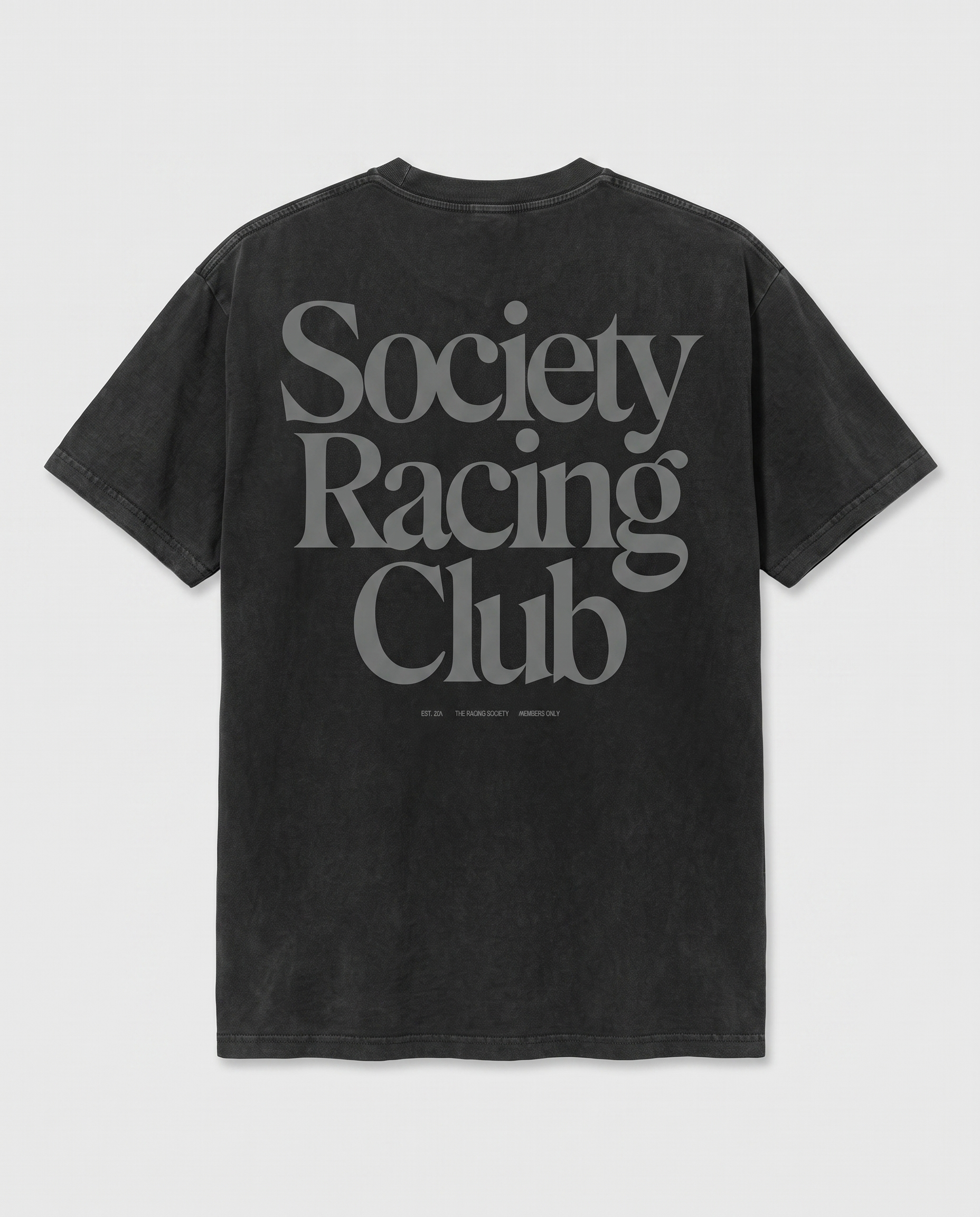 Society Racing Club — back flat, Faded Black