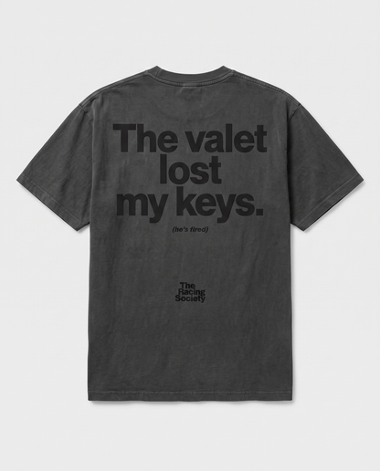 The Valet Lost My Keys — back flat, Faded Black